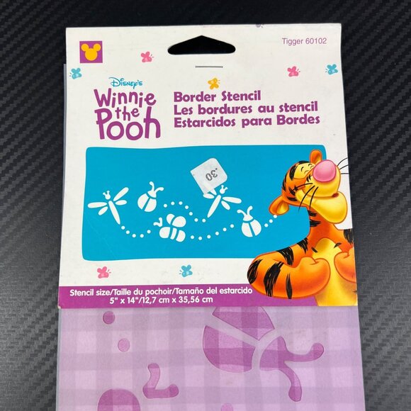 Disney Winnie The Pooh Border Stencil 5"x14" Bees Dragonflies Crafts Walls Decor - Picture 2 of 7